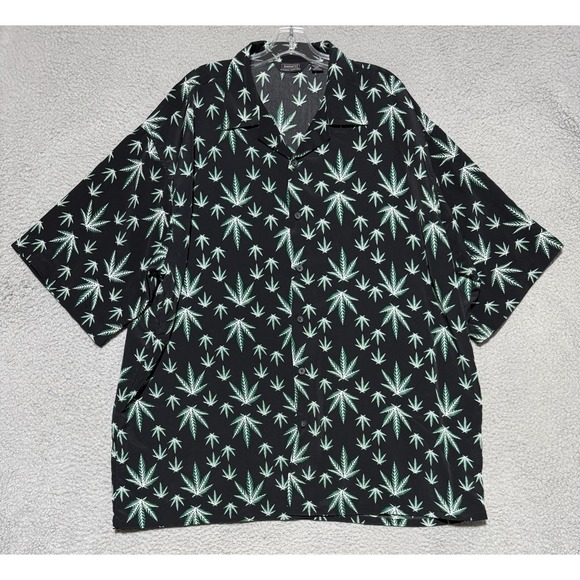 Dagacci Other - Vintage Y2K Dagacci Weed Marijuana all over print Short Sleeve shirt Mens 3XL